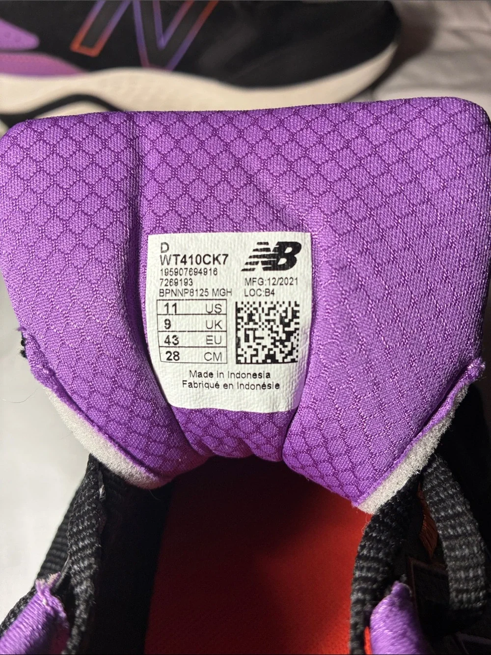 New Balance Women's 410V7 Trail Running Shoes Black/Purple size 11